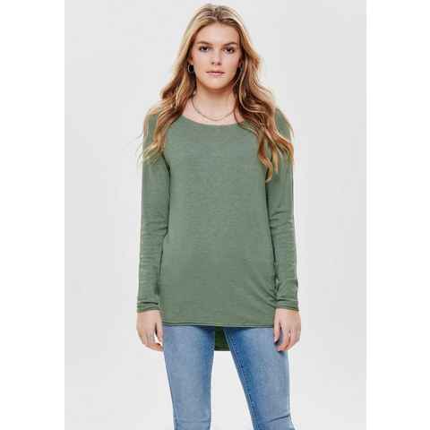 ONLY Longpullover ONLMILA mit weitem Rundhalsausschnitt