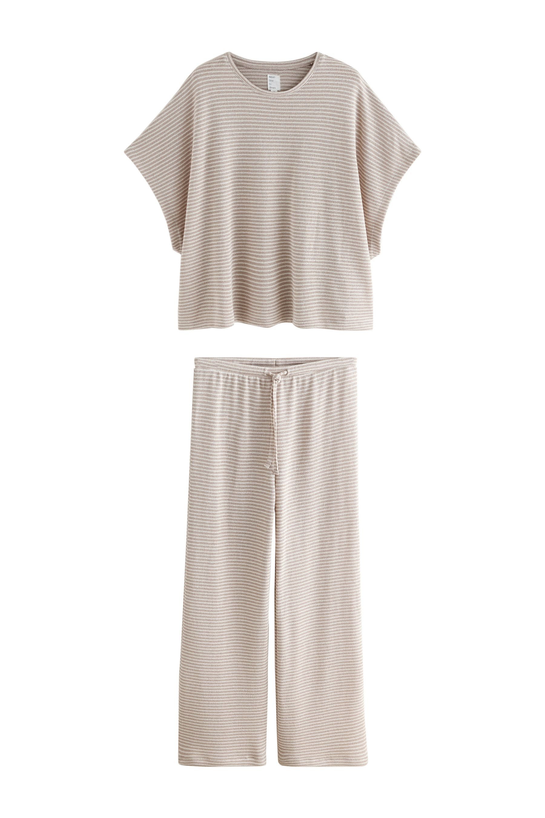Next Pyjama Kurzärmeliges Lounge-Top aus Strick (2 tlg) günstig online kaufen