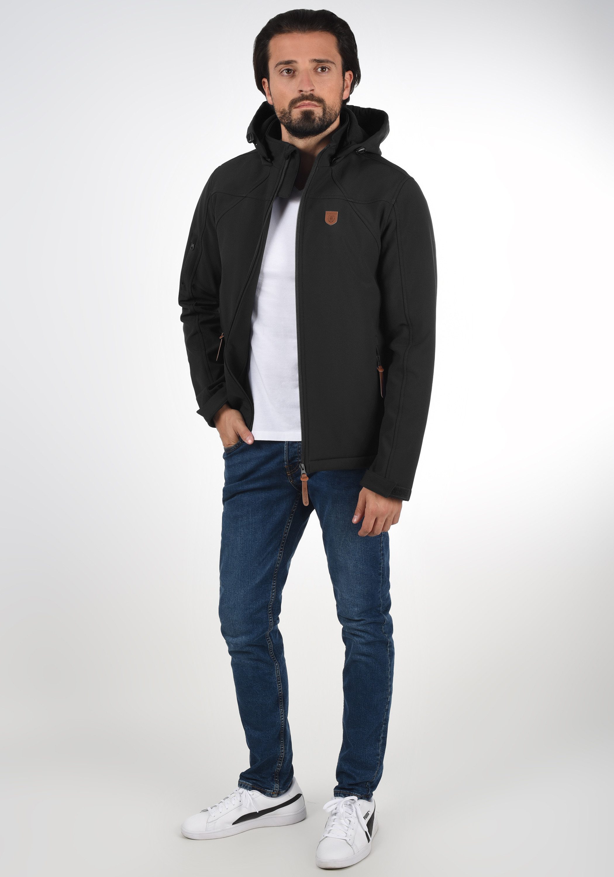Indicode Softshelljacke IDJonas Übergangsjacke mit abnehmbarer Kapuze