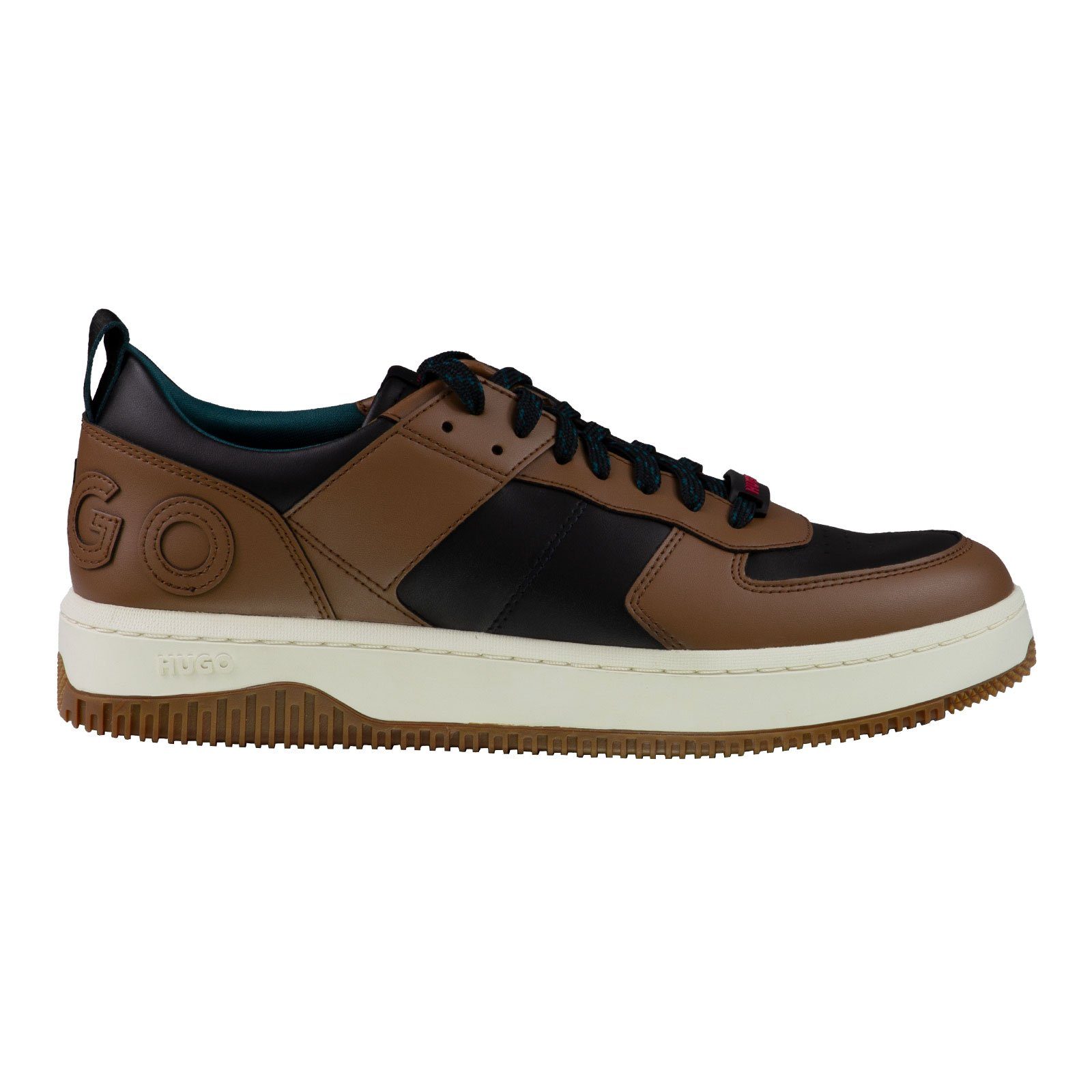 HUGO Kilian Tenn flmx Sneaker brown Ferse mit Logo-Patch open an der 240