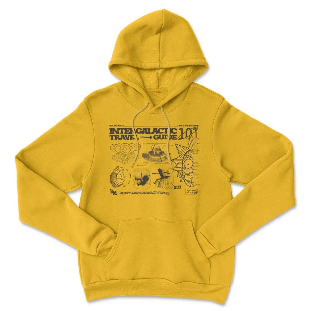 Rick and Morty Hoodie Intergalactic Travel Guide Hoodie