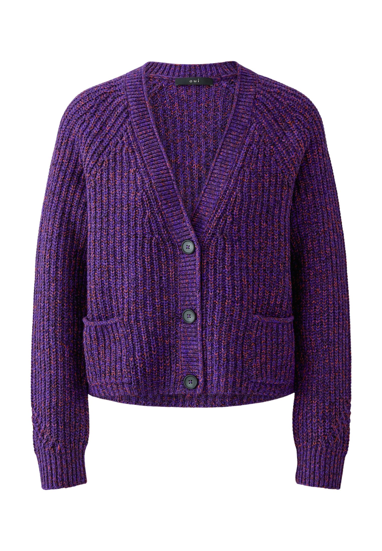 Oui Strickjacke LAFONYA Baumwollmischung