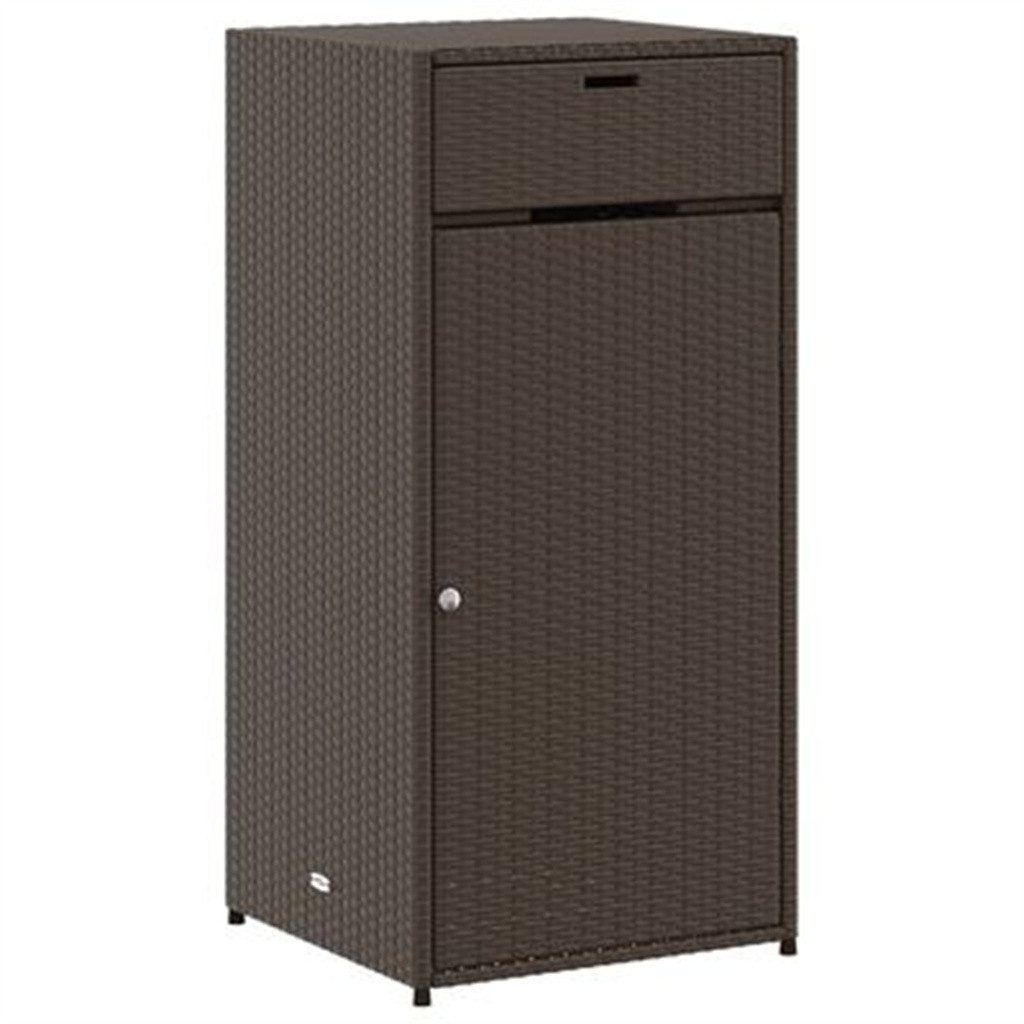 DOTMALL Garten-Geräteschrank Gartenschrank 55x55x111 cm Poly Rattan