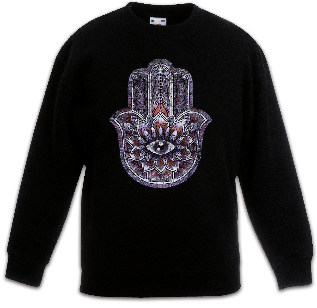 Urban Backwoods Sweatshirt Hamsa Kinderpullover Hand India Hand Der Fatima Symbol Insigna Sign (1-tlg) Zeichen Islam Muslim Northafrica