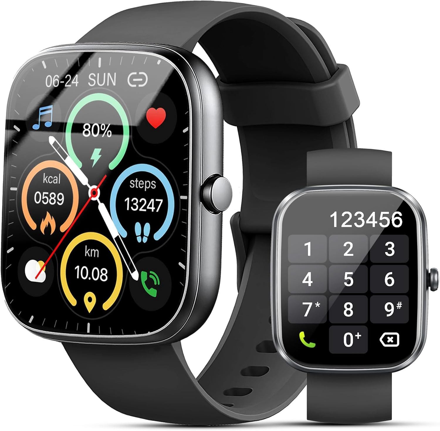 Matast Smartwatch (4,8 cm, android ios), SMARTWATCH MIT 1.91 ZOLL DISPLAY UND FITNESSFUNKTIONEN FÜR