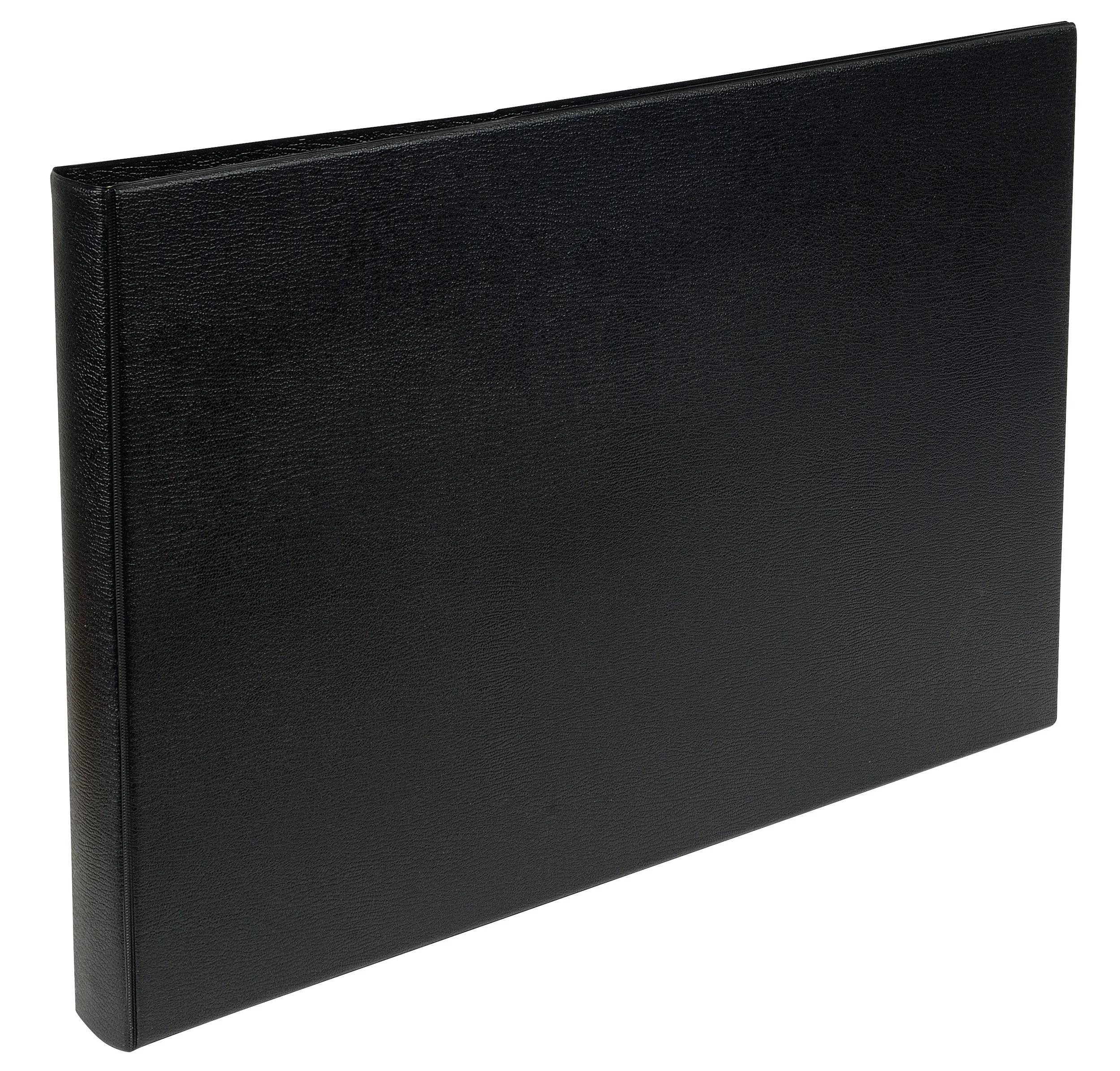 Ringbuchmappe Ringbuch PVC 24mm 4Ring Rücken 40mm für A3 quer Schwarz 41930E