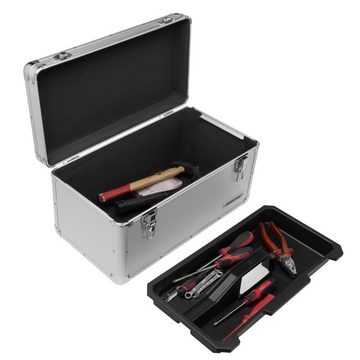 anndora Werkzeugkoffer 28 L Transportbox XL Werkzeugkasten Werkzeugbox - silber
