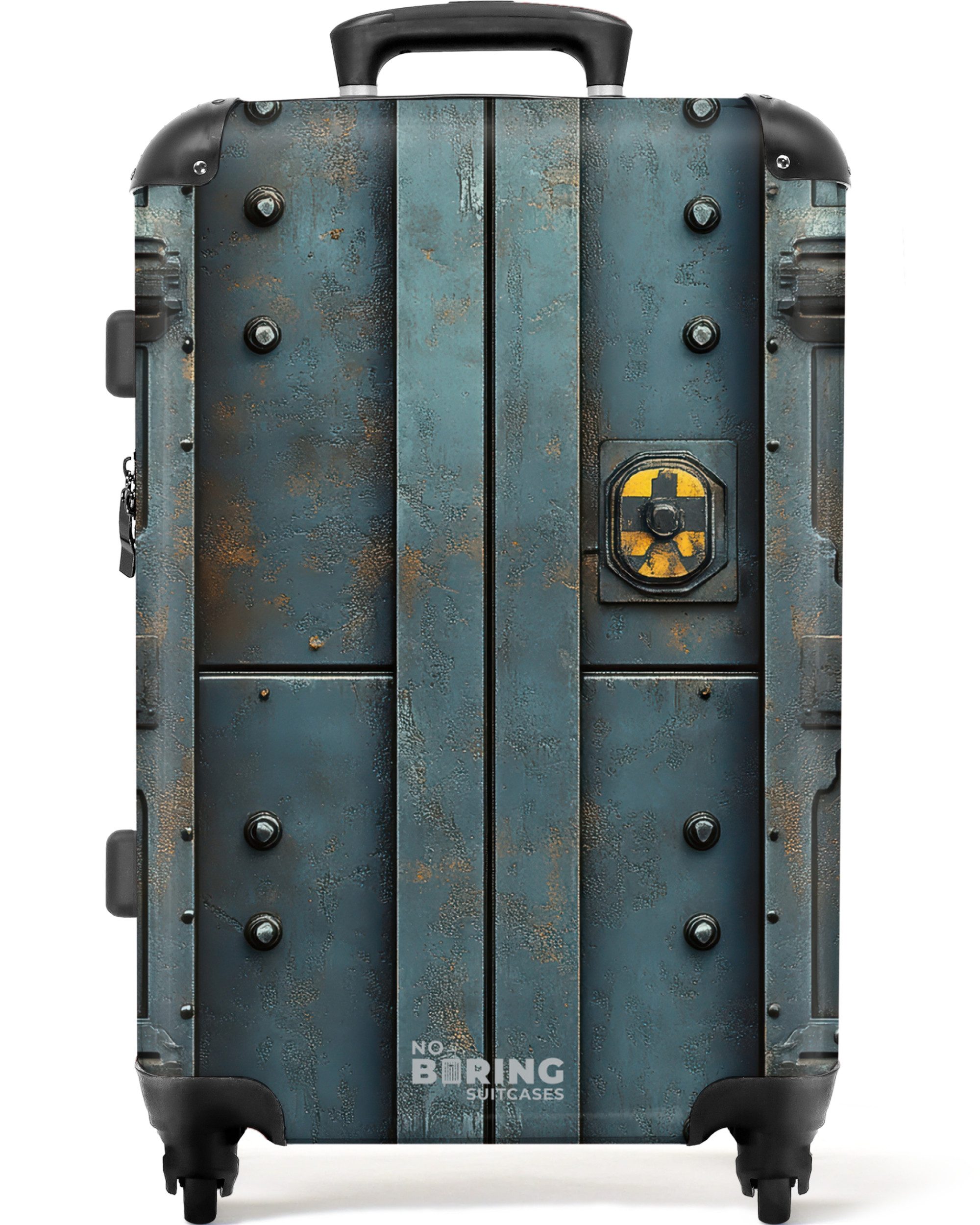 NoBoringSuitcases.com© Hartschalen-Trolley Gepanzerte Tür mit Atomwarnsymbo günstig online kaufen