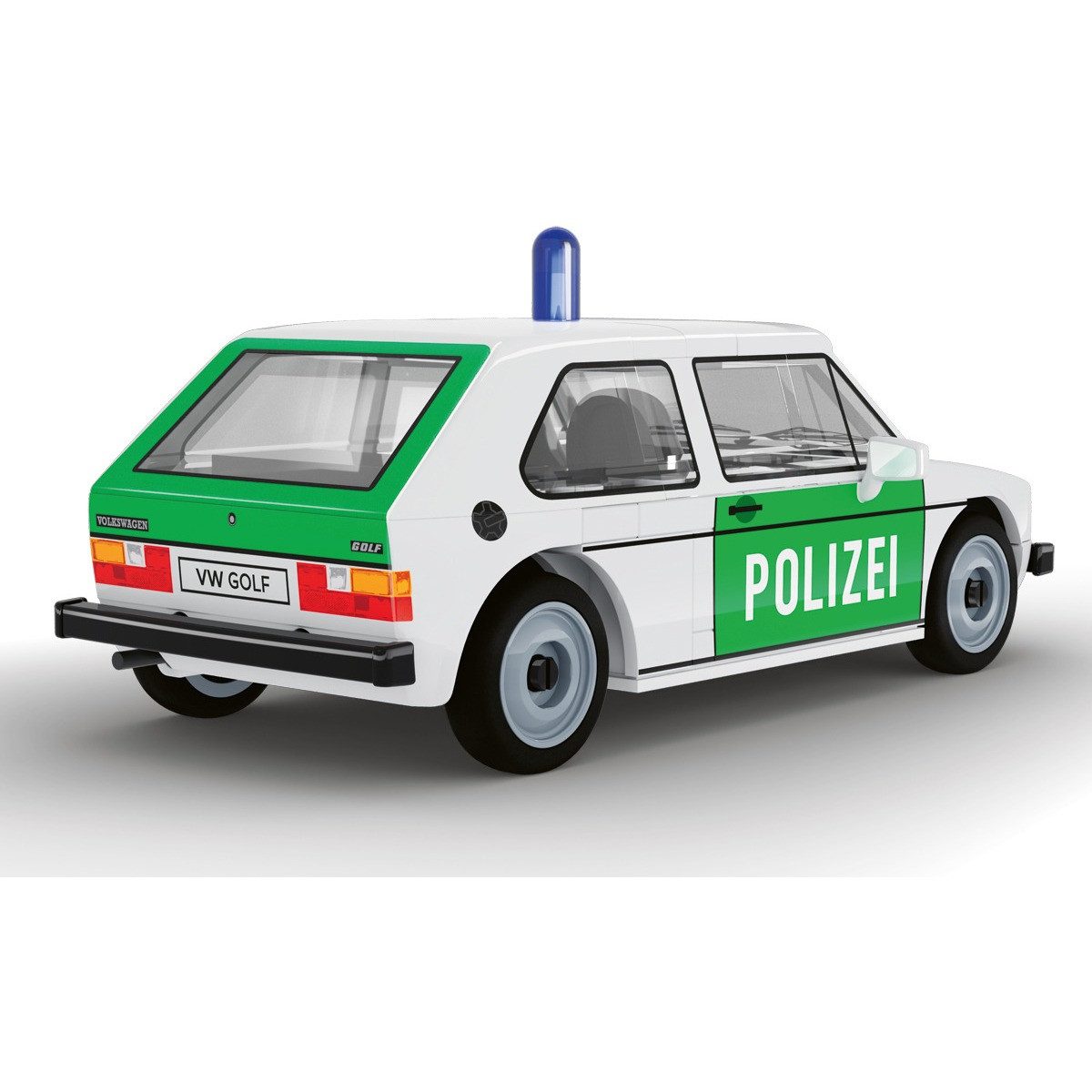 COBI Aufblasbarer Cooler Bausatz Volkswagen Golf I 1974 Polizei grün/weiß 1:35