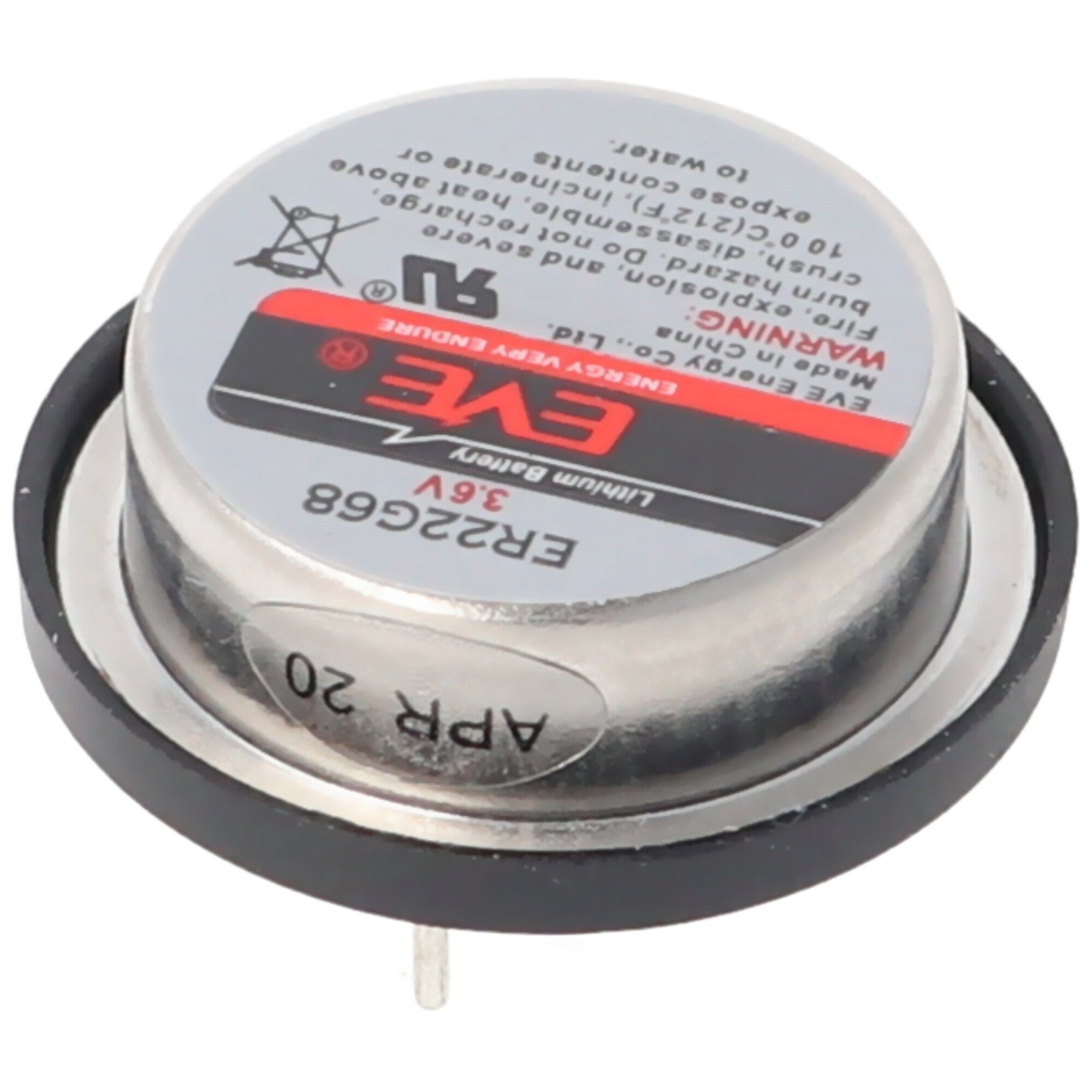 EVE 22,6x8,2mm Lithium 3,6 Lötpins, 2 (3,6 EVE Volt mit Batterie erset Batterie, V) ER22G68