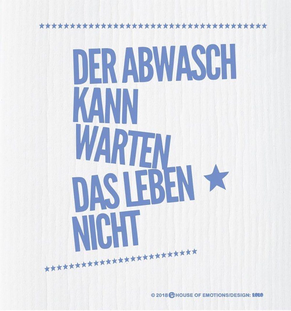 Spültuch Der Abwasch kann warten 020187