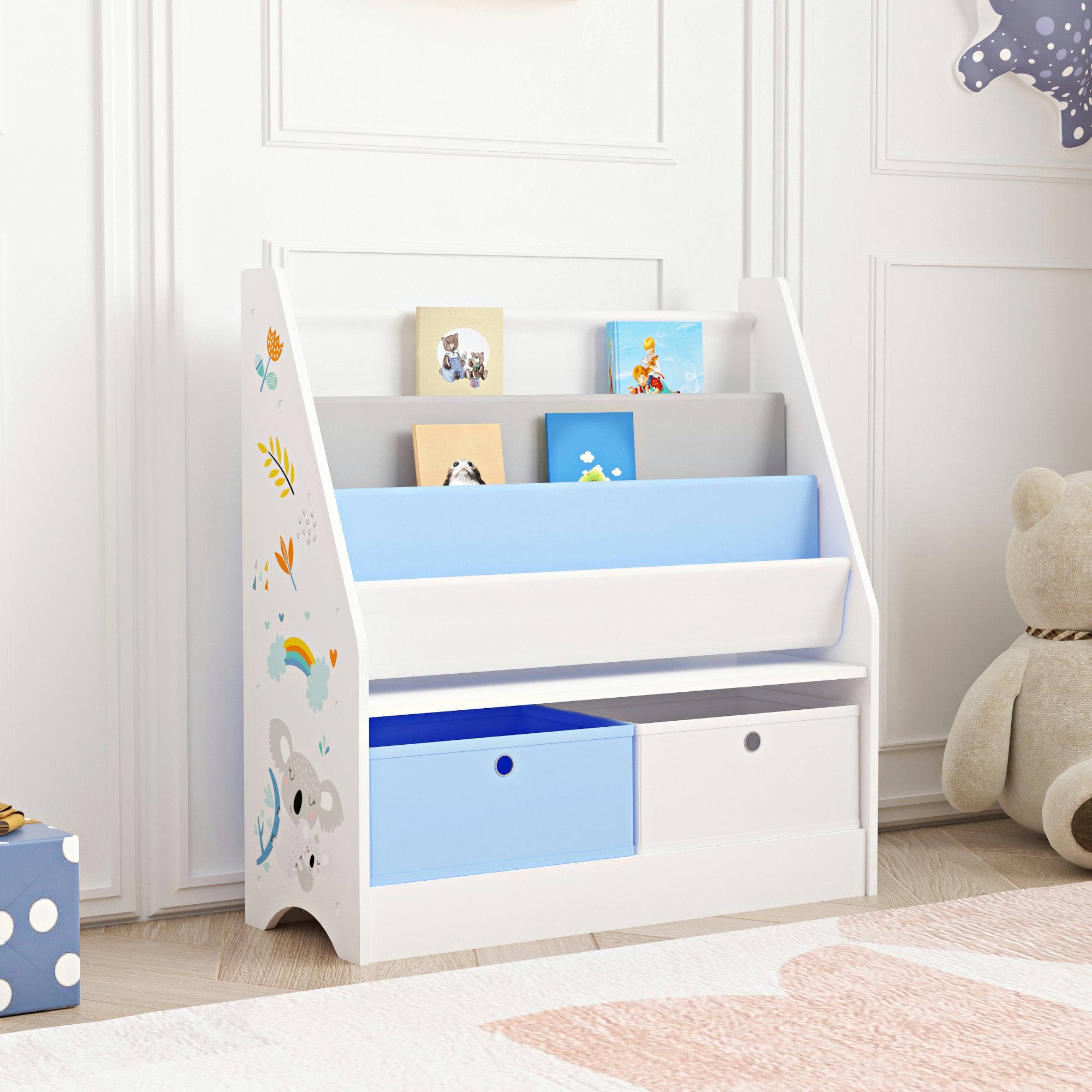 en.casa Bücherregal, »Neda« Kinderregal 74x71x23 cm günstig online kaufen
