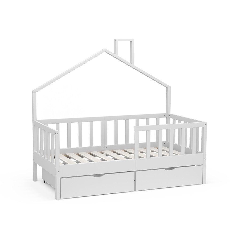 VitaliSpa® Hausbett Justus, Weiß, 70x140 cm günstig online kaufen