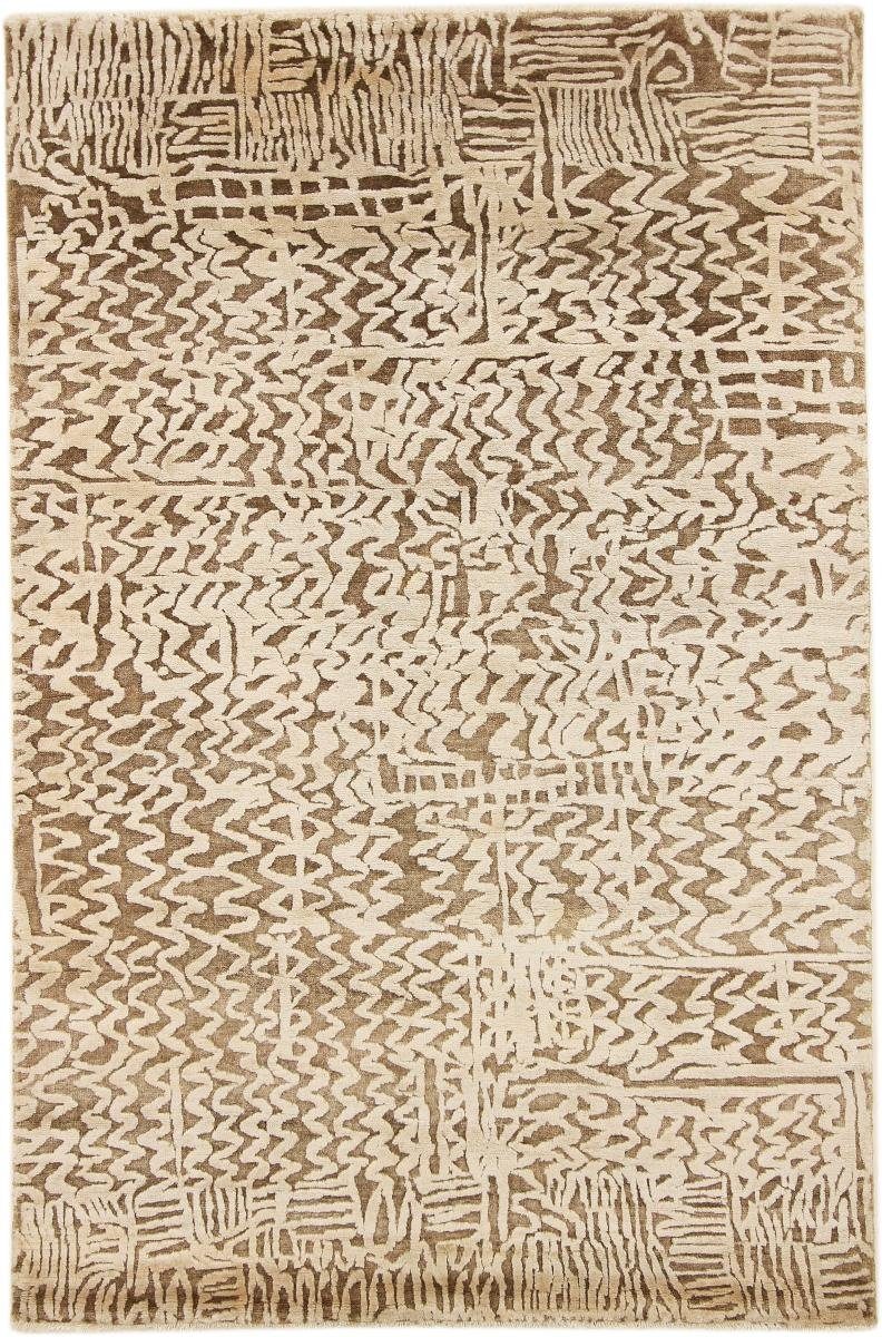 125x190 mm Trading, 12 Nain rechteckig, Moderner Orientteppich Sindhi Orientteppich Designteppich, Handgeknüpfter / Höhe: