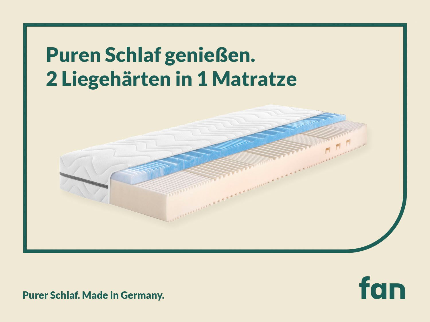 Komfortschaummatratze Solina Top KS, Wendematratzen 90x200 cm, 140x200 und mehr, fan, 22 cm hoch, (1-tlg), Gelart-Hypersoftschaumauflage 4 cm hoch, atmungsaktiv – Bild 2 von 5