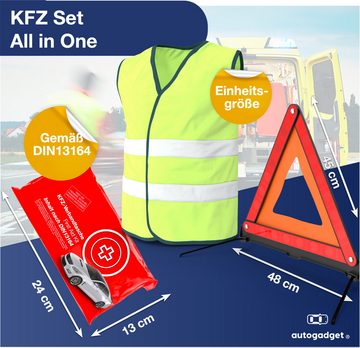 autogadget® Erste-Hilfe-Set 6 in 1 - Auto Erste Hilfe Set 2024 - KFZ Verbandskasten Pkw, (Set, 1 St), Europaweit zugelassen