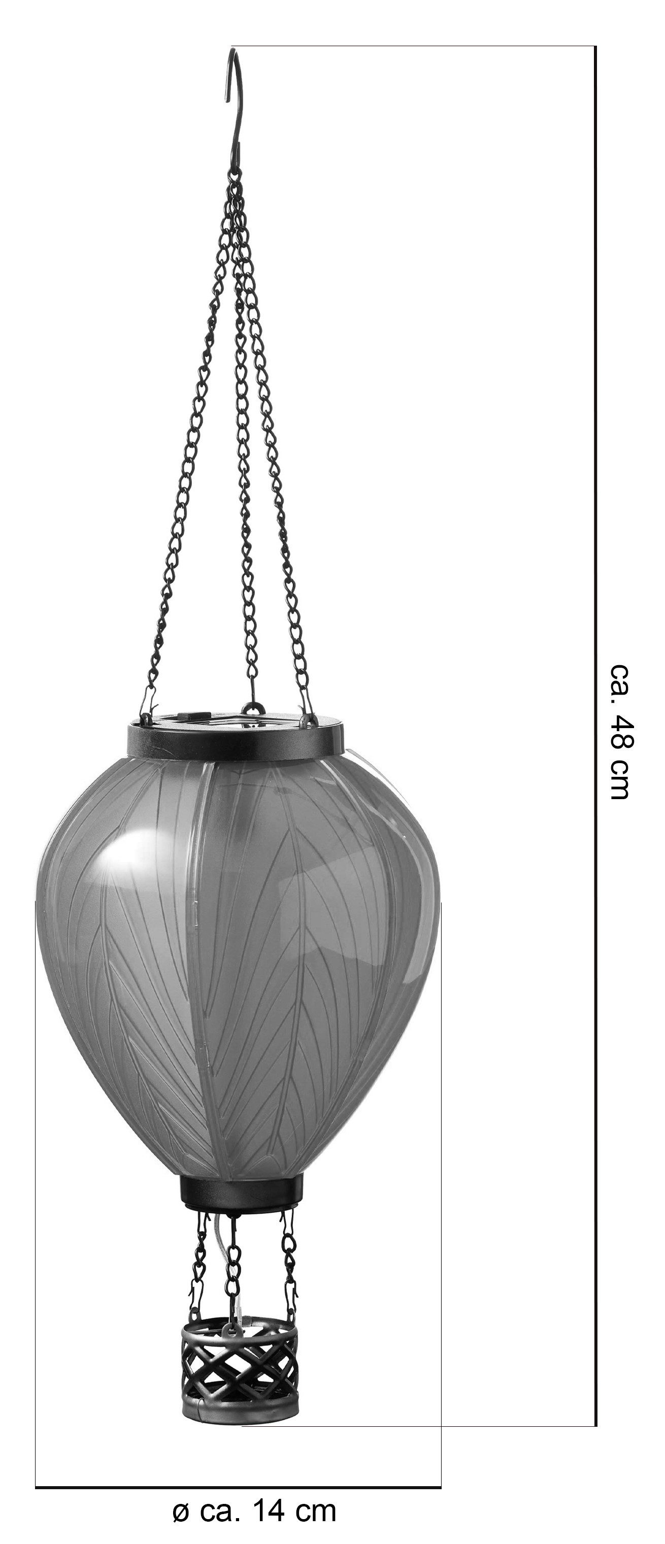 Northpoint LED-Hängeleuchte mit Solarpanel Laterne Heißluftballon günstig online kaufen