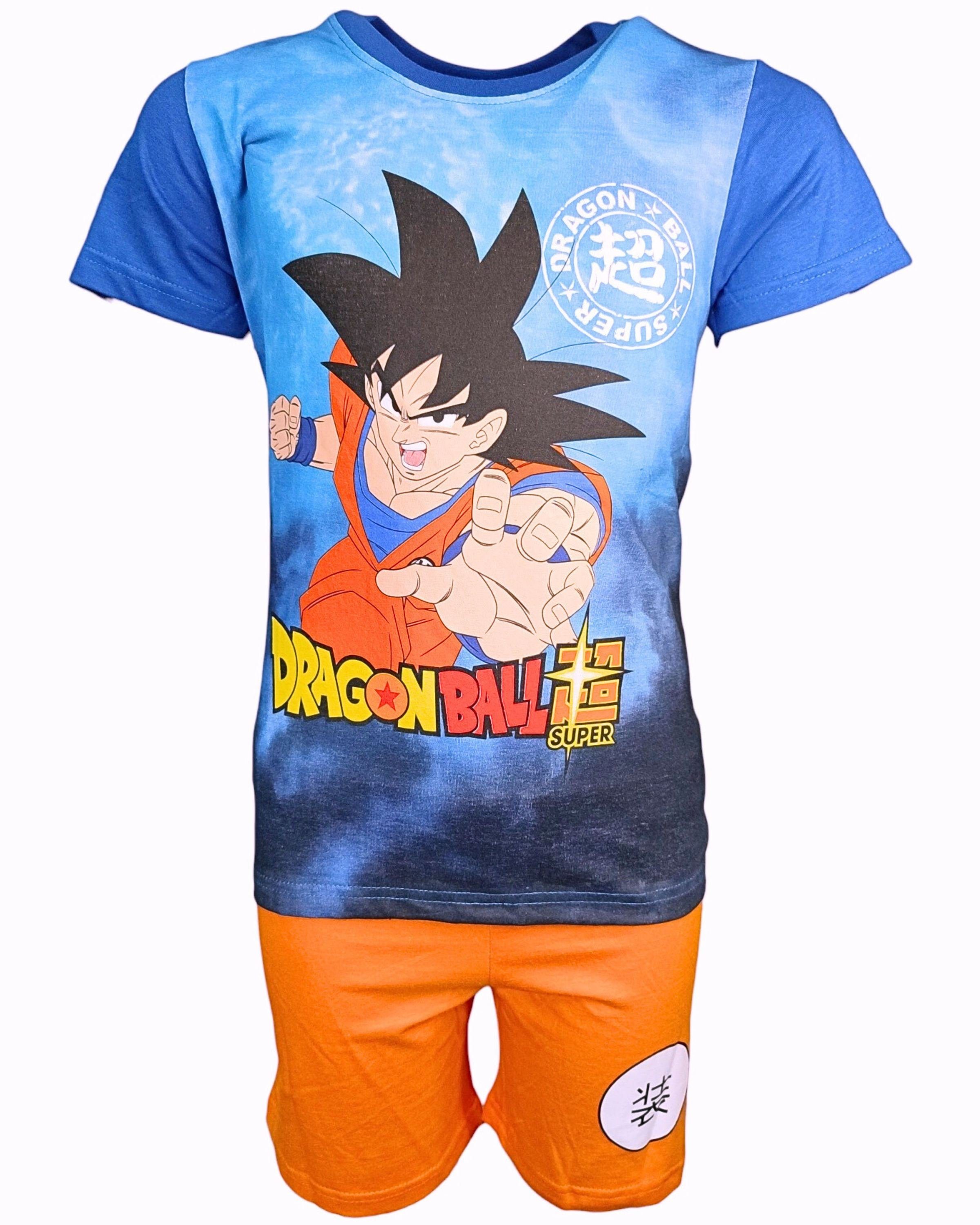 Dragon Ball Schlafanzug (2 tlg) Jungen Pyjama Set kurz - Kinder Shorty Gr. 104 - 140 cm