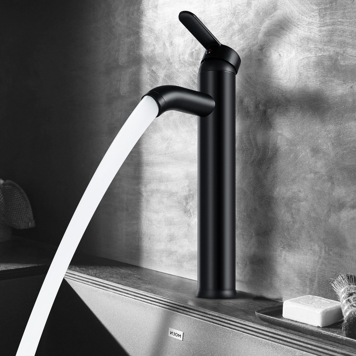 BVSOIVIA Küchenarmatur (Wasserhahn Badarmatur Matte Schwarz günstig online kaufen