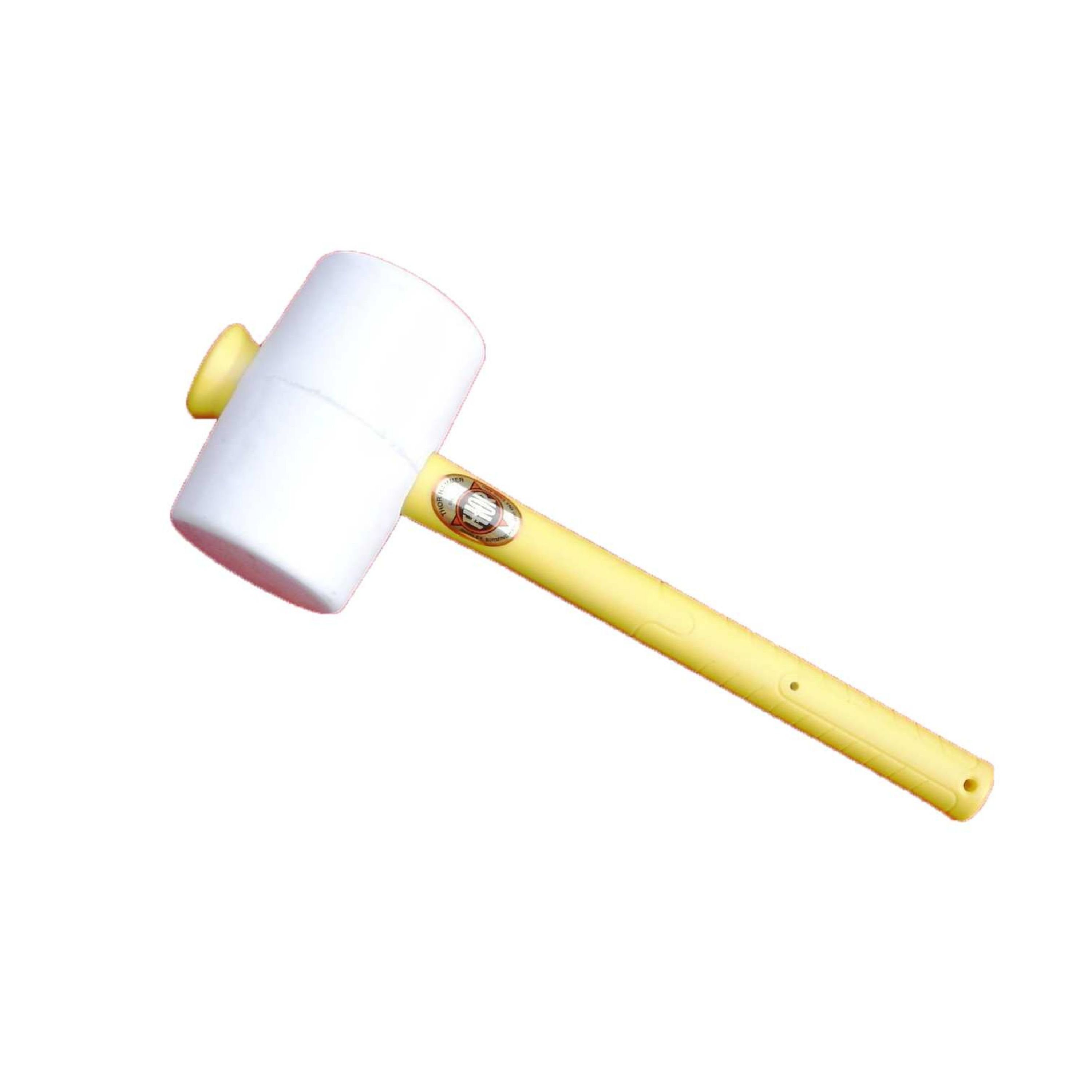 THOR Hammer THOR Weissgummi Hammer, Rund Ø x l 90 x 139 mm, 1.125 g, mit Fiberglas Stiel