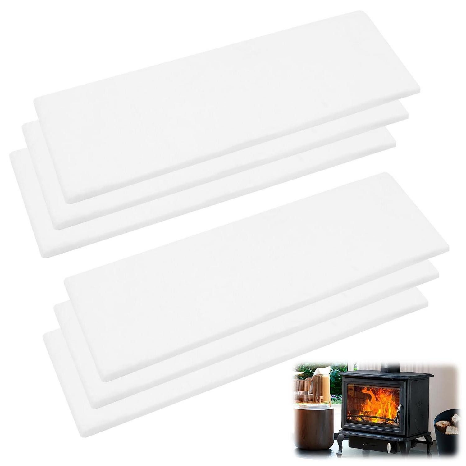 LuxusKollektion Tischfeuer Bioethanol Kamin Keramikwolle Matte 30x10cm (6-St)