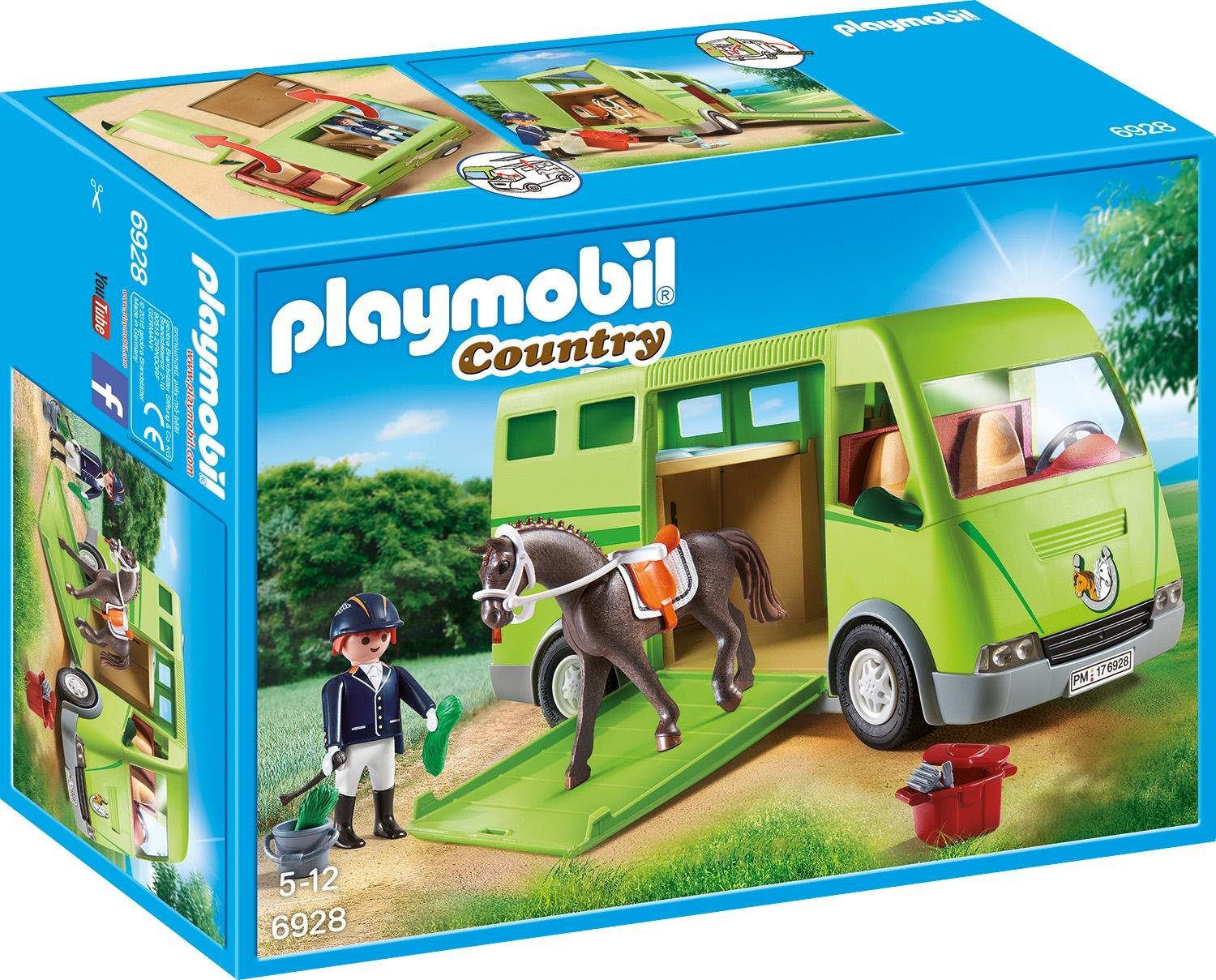 Image of Playmobil® Konstruktions-Spielset »Pferdetransporter (6928), Country«, Made in Europe