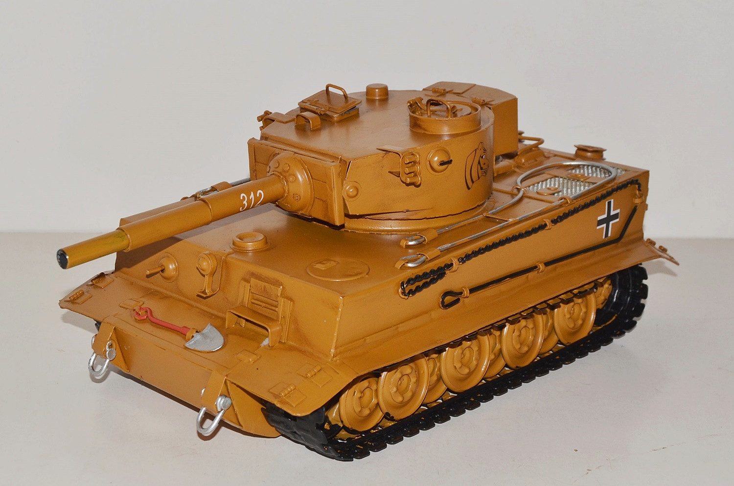 JS GartenDeko Sammlerauto Blechmodell deutscher Militärfahrzeug Tiger II Kampfwagen L 37 cm