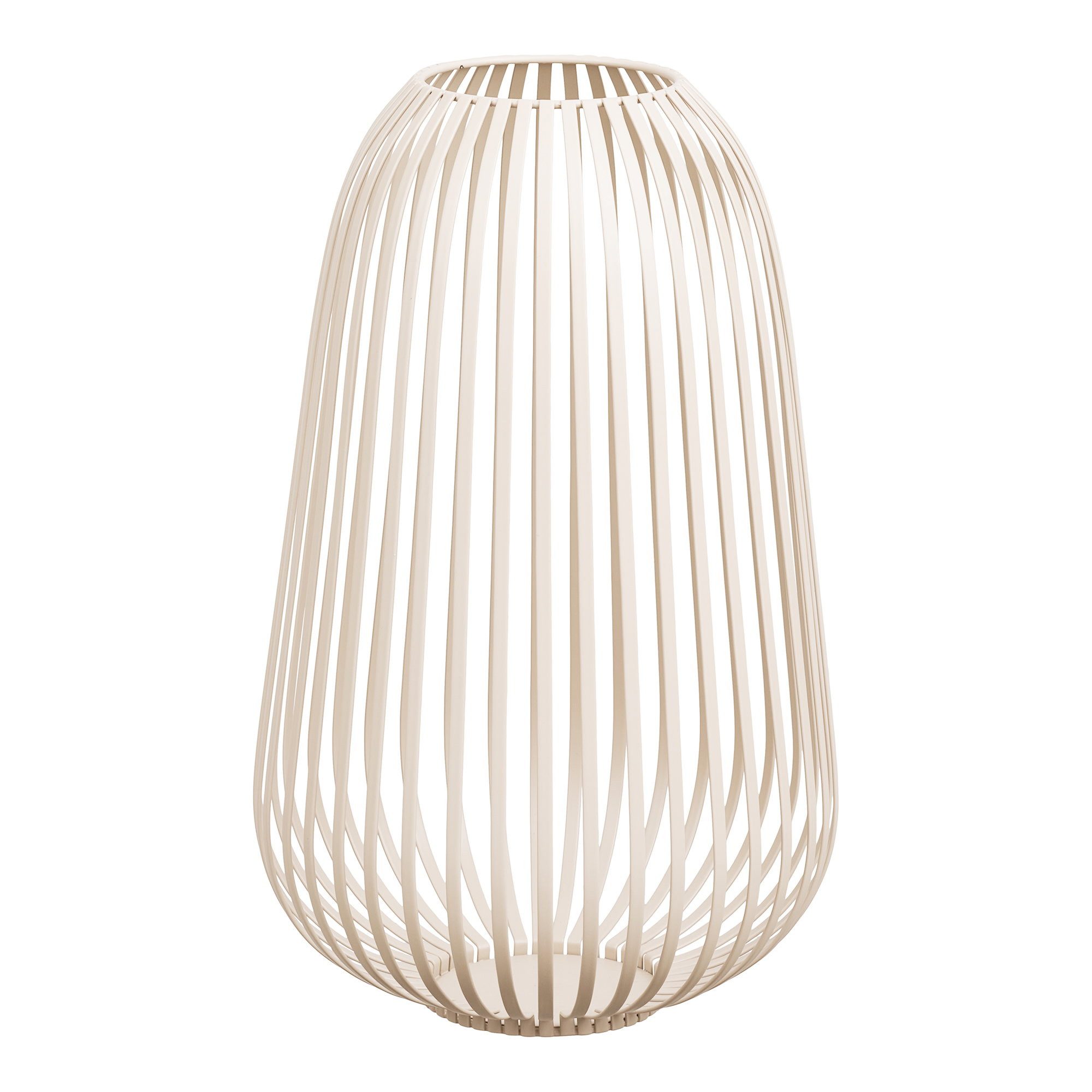 tinkaro LED Laterne Stoense Laterne Metall ø24,5x40 cm Beige