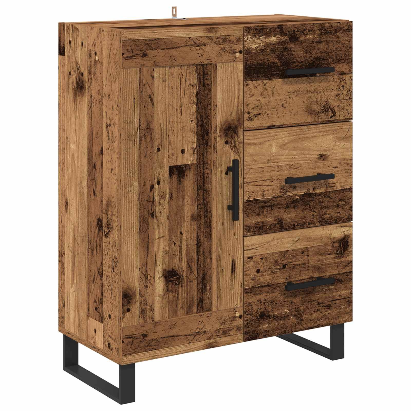 vidaXL Sideboard Sideboard Altholz 69,5 x 34 x 90 cm Verbundholz und Eisen (1 St)