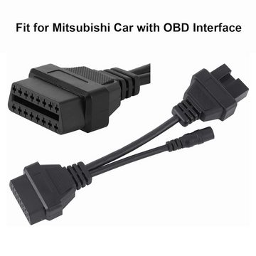 Bolwins L07C OBD zu OBD2 Adapter 12pin zu 16pin Diagnose Fehler für Mitsubishi Elektro-Kabel