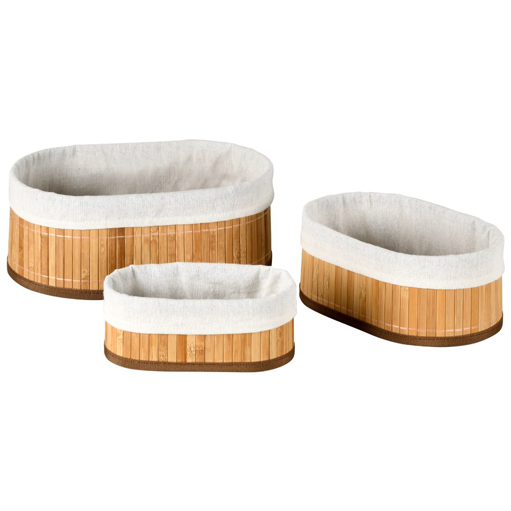 KESPER® Aufbewahrungskorb Bambus Körbchen, 3er Set, FSC (Set, 3 St), in 3 v günstig online kaufen