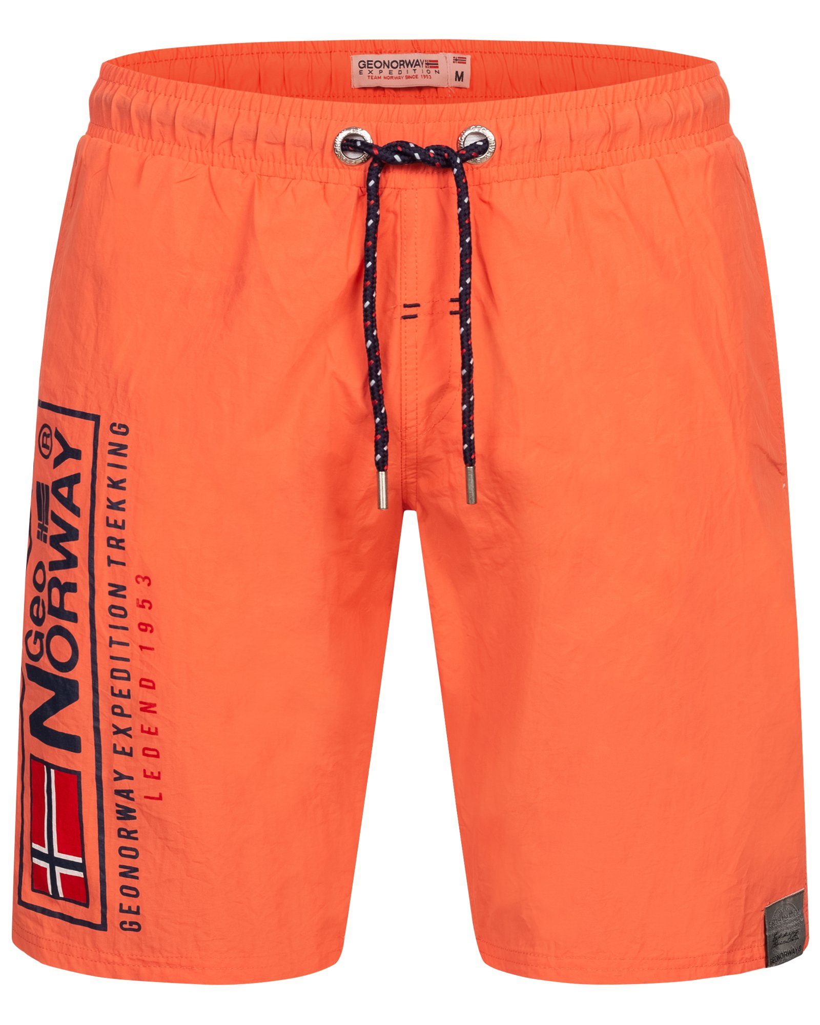 Geographical Norway Badeshorts Herren Bade Hose Bade Shorts Schwimm Shorts Sommer Lang Bermuda Beach Coral