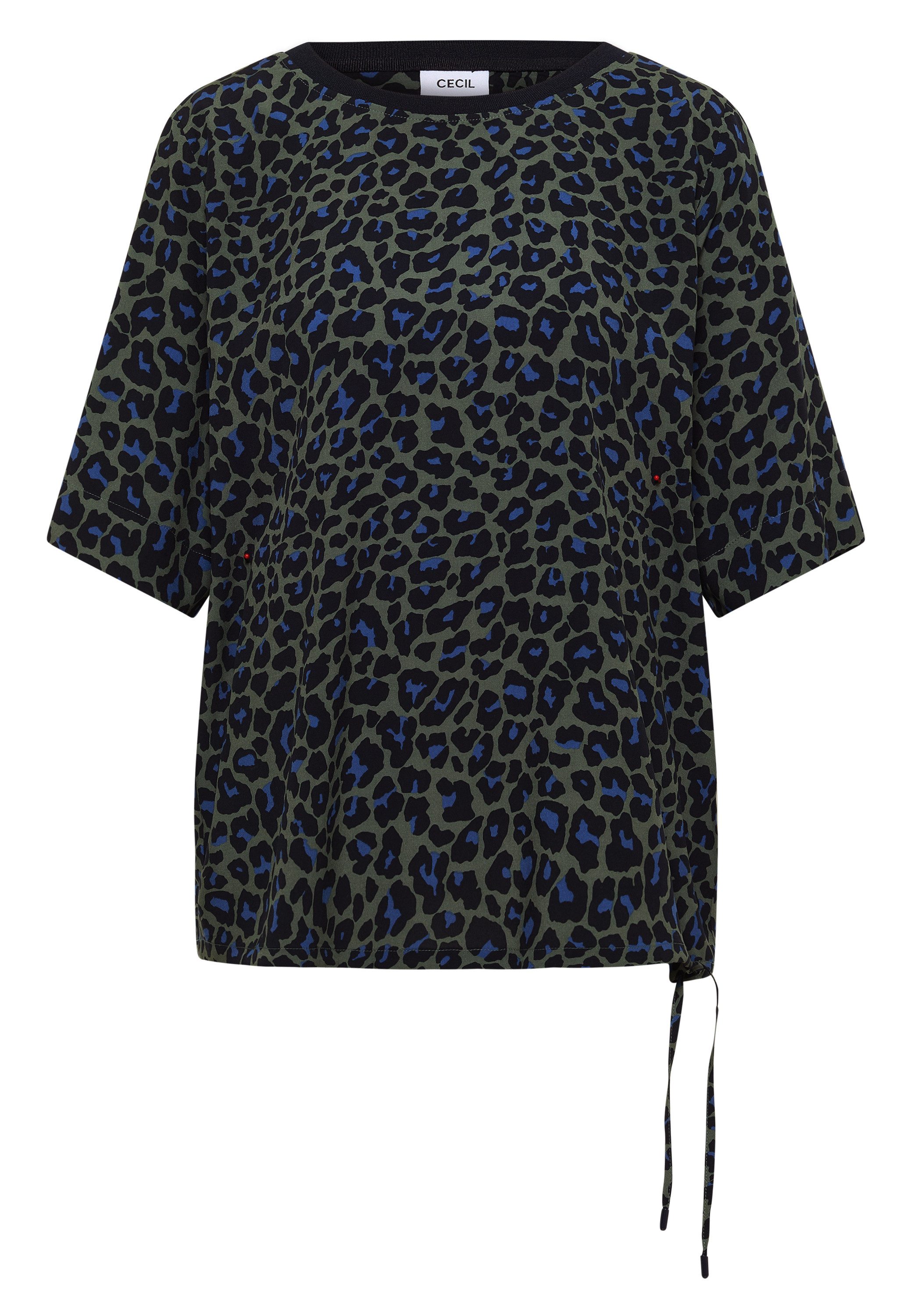 CECIL Shirtbluse mit Animal-Print, Rundhalsausschnitt, Viskose