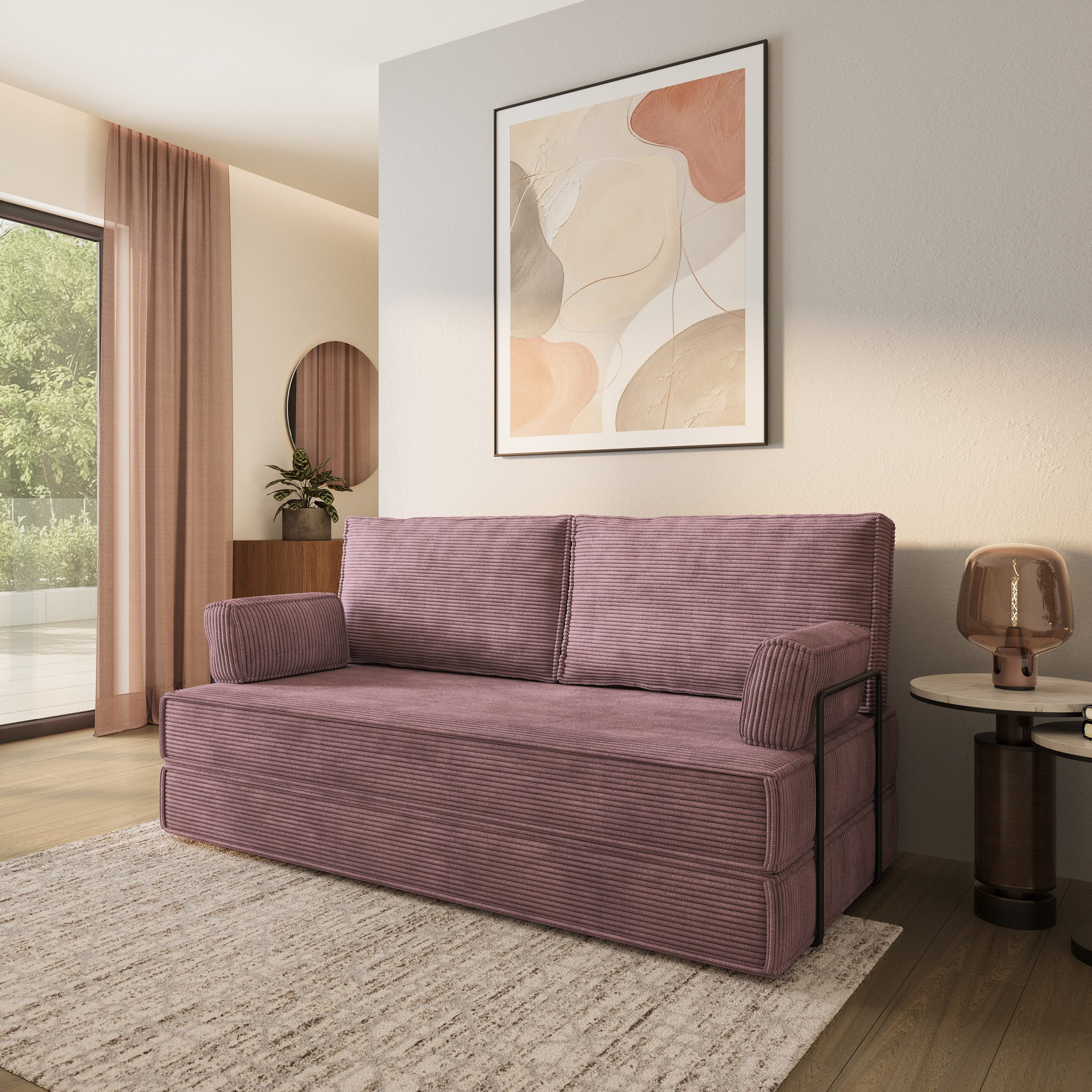 Masseno Sofa SILAR mit Schlaffunktion, Schlafsofa, Schaumstoffsofa
