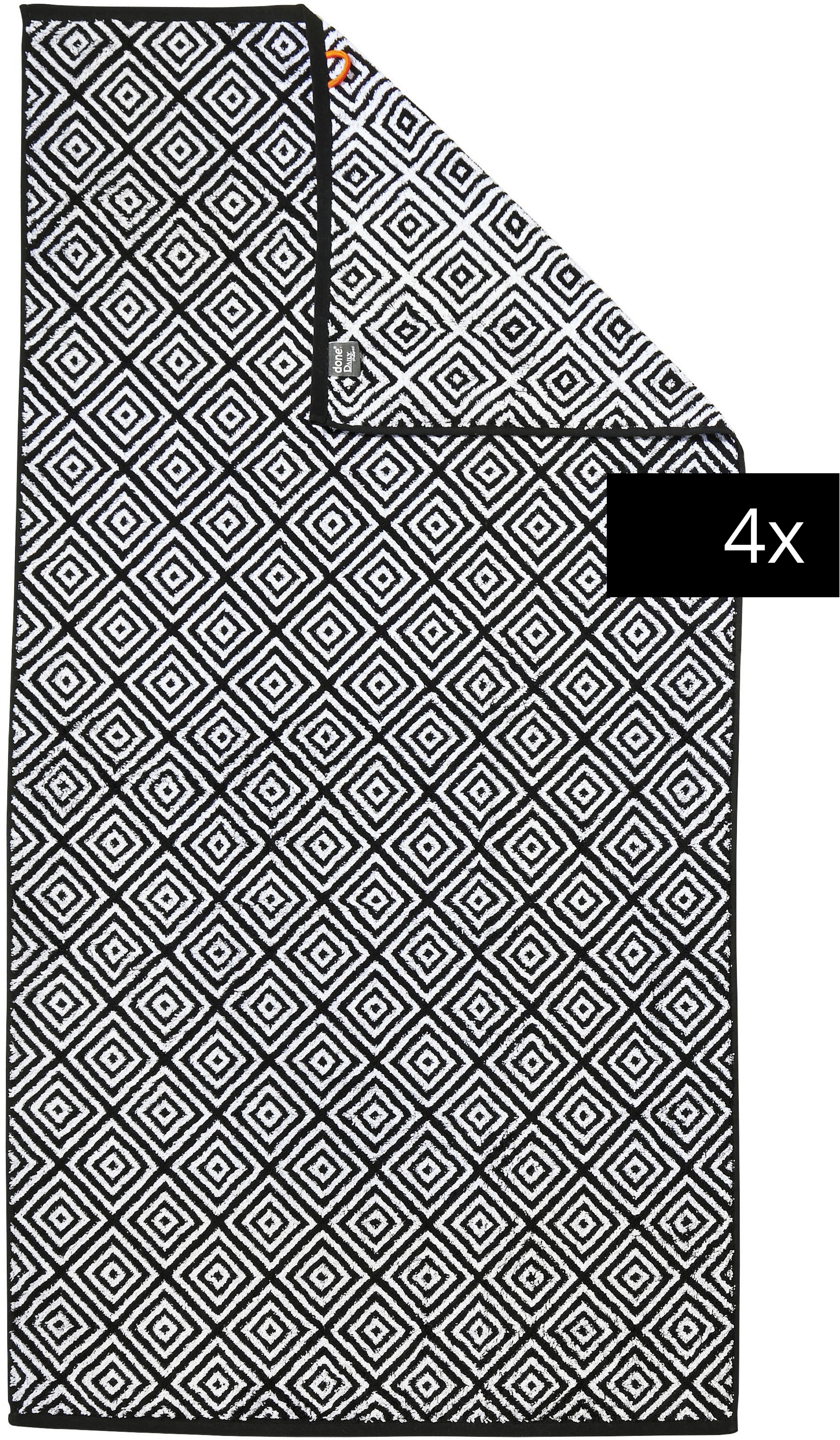 done.® Duschtücher DAILY SHAPES, Jacquard-Walkfrottier (4-St)