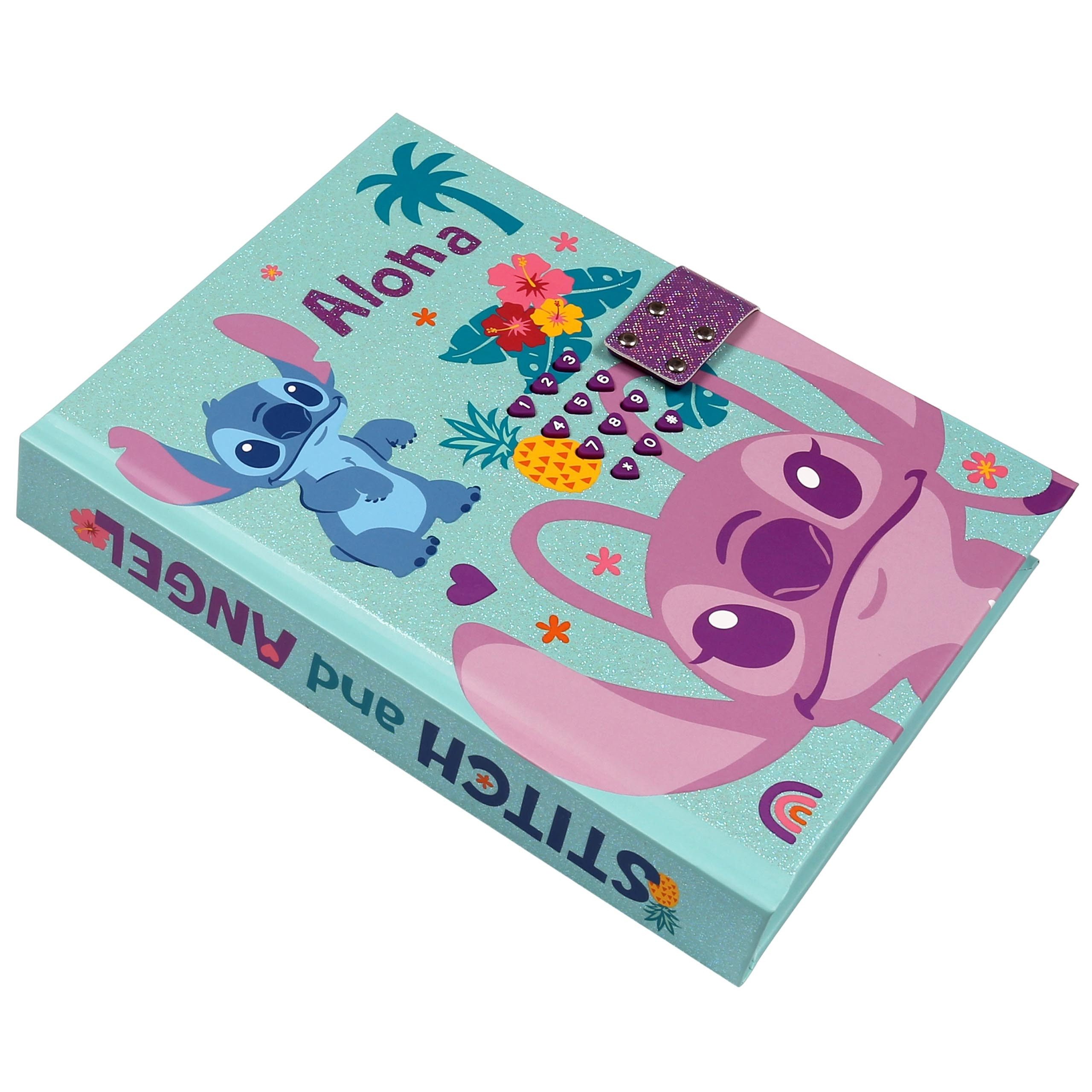 Disney Notizbuch Disney Stitch geheimes A5-Tagebuch mit Code, Notizbuch