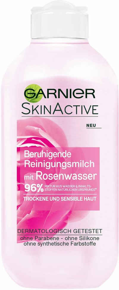GARNIER Gesichts-Reinigungsmilch »Skin Active Rose«, Mit Rosenwasser