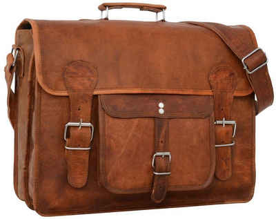 Herren Leder groß Aktentasche Schultertasche Handtasche 16"Laptoptasche Business