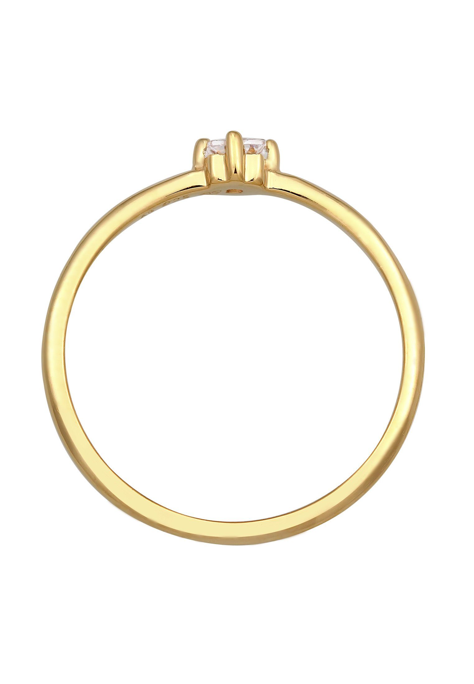 Elli Verlobungsring Zirkonia Solitär 925 Silber