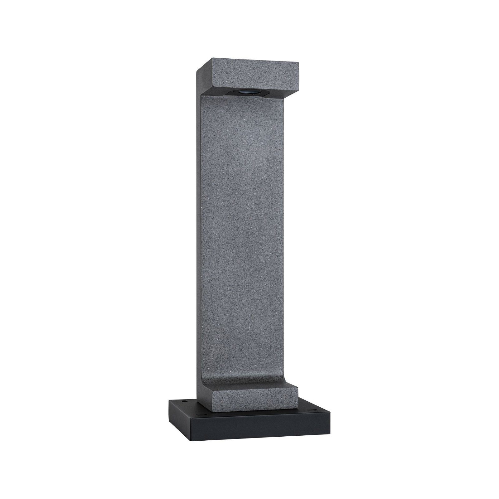 Paulmann LED Pollerleuchte Concrea IP65 616mm 3000K 6,8W 200lm 230V schwarzer Sandstein Beton, LED fest integriert, Warmweiß