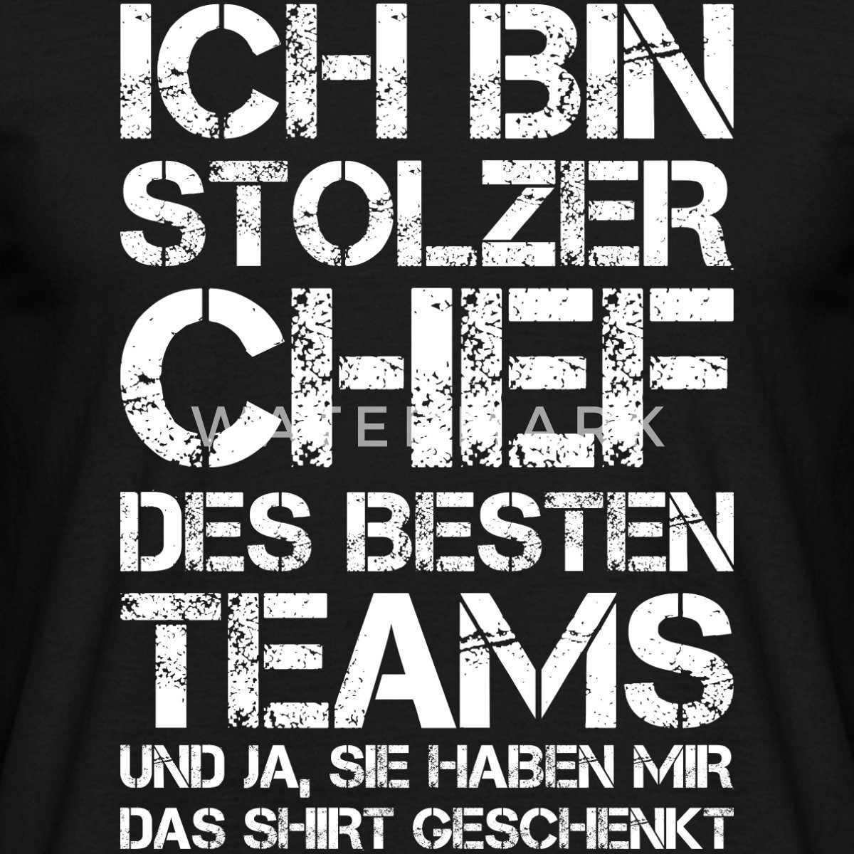 Spreadshirt T-Shirt Stolzer Chef Des Besten Teams Geschenk Geschenkidee für den Boss Männe (1-tlg)