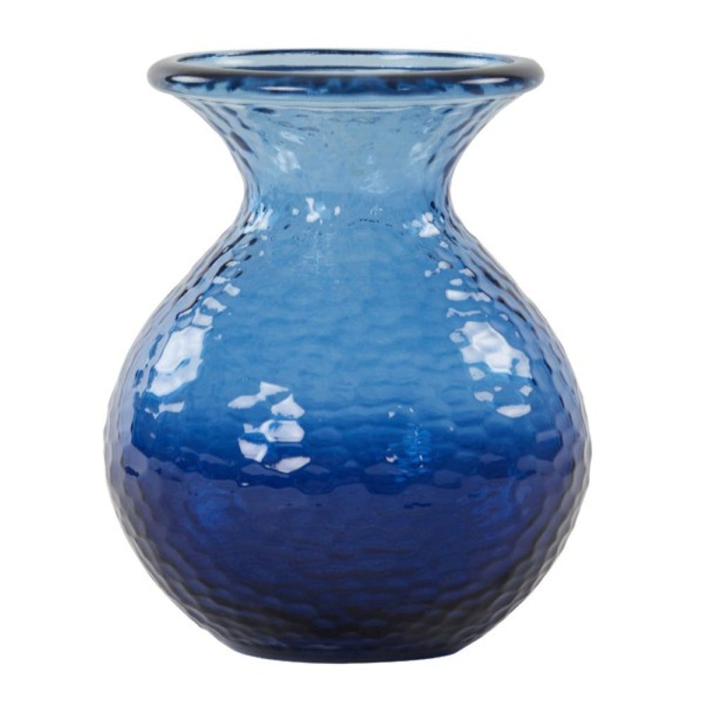 Dirk Davids Leuchten GmbH Dekovase Deko Vase Glas Blau Ø14x18cm