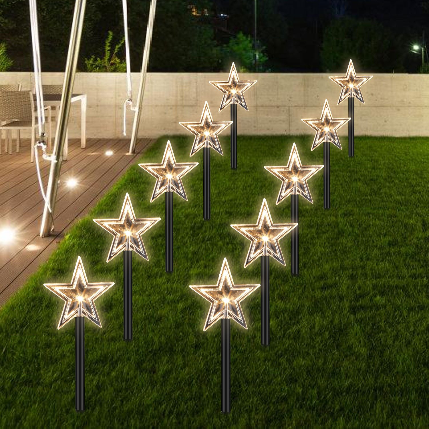 Clanmacy LED Gartenleuchte LED Gartenleuchte Spiessleuchte günstig online kaufen