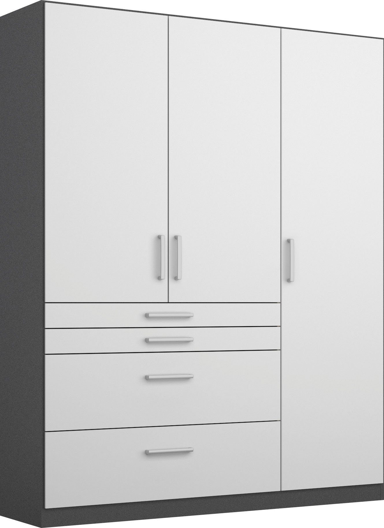 rauch Drehtürenschrank Kleiderschrank Schrank Garderobe Garderobenschrank HOMBURG mit viel Stauraum, oberer Schubkasten mit Einteilung MADE IN GERMANY