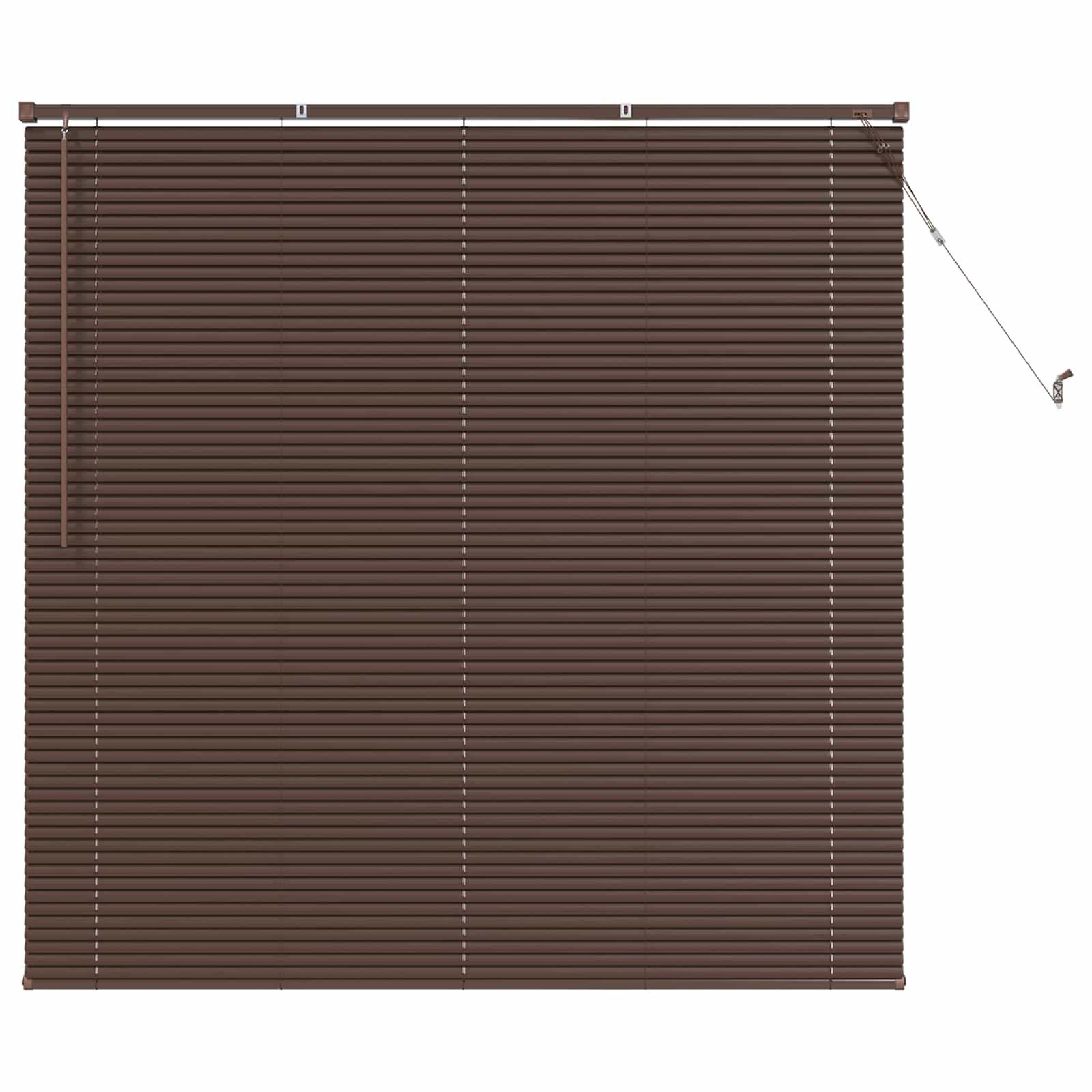 Rollo Venetianer Jalousie Dunkelbraun mit Muster 150 x 140 cm PVC, vidaXL
