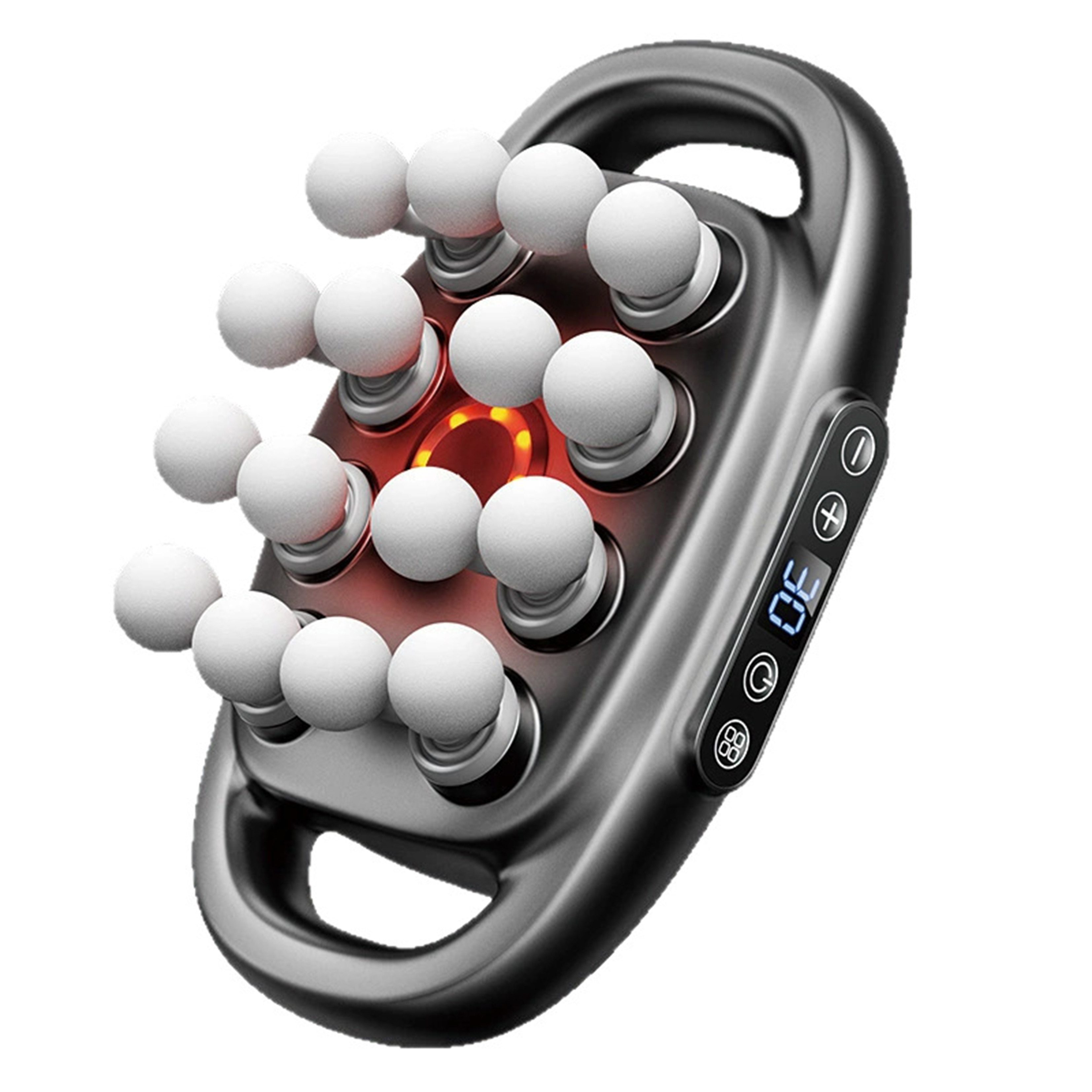 KINSI Massagegerät 16-Köpfe Massagepistole mit Rotlichttherapie,30 Intensitätsstufen, 9 Massageprogramme,Tiefenmassage bis 25mm,für Beine, …