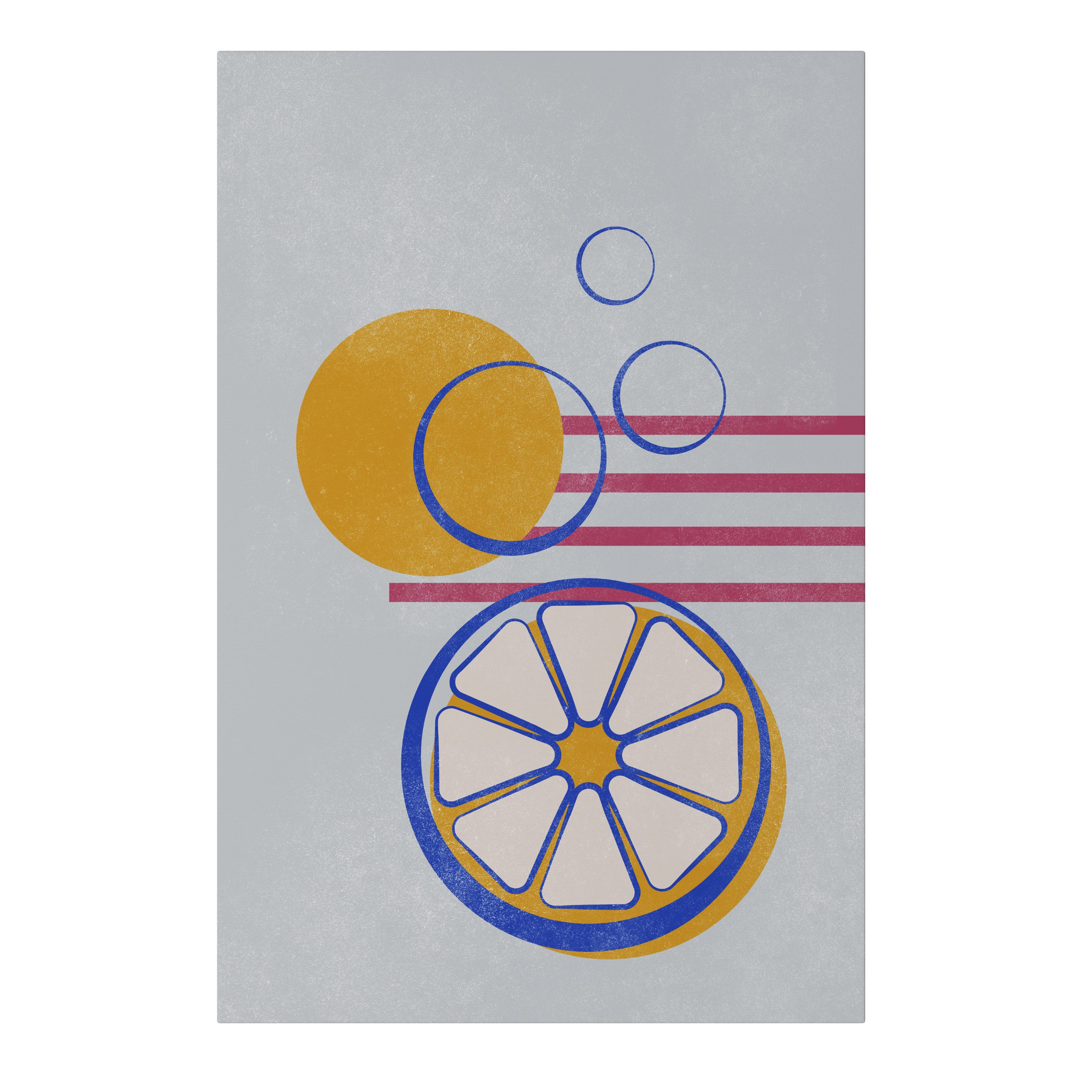 SPACEREBELS Leinwandbild CITRUS SPARK, Modern (1 St), 3 cm Keilrahmen, Baumwollleinwand