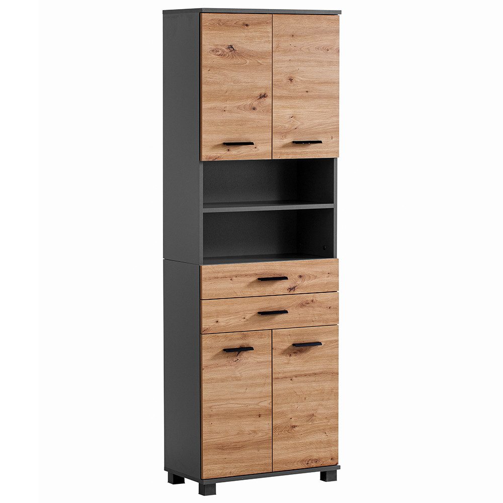 Lomadox Hochschrank PROVIDENCE-80 in anthrazit, 60cm breit günstig online kaufen