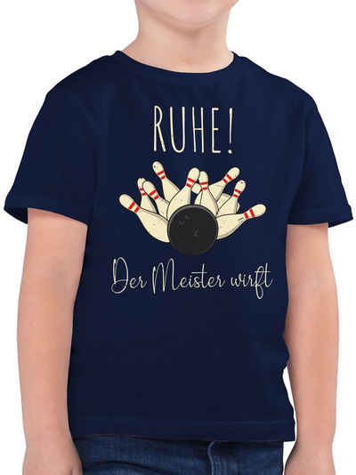 Shirtracer T-Shirt Ruhe Der Meister wirft - Bowling Bowlingkugel Bowler Geschenk Bowling