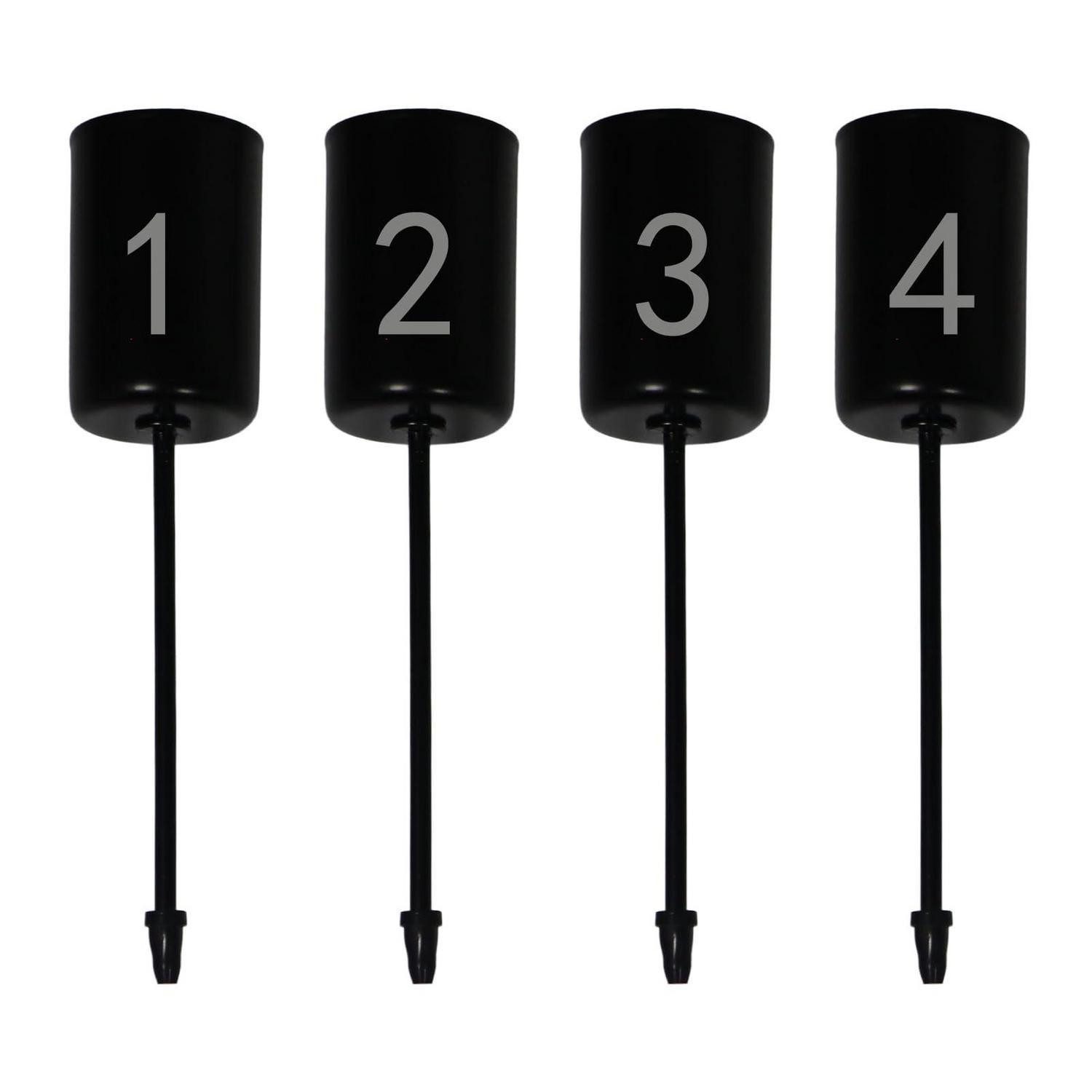 LuxusKollektion Adventsleuchter Adventskranz Kerzenhalter mit Dorn 4er Set Schwarz (4 St)